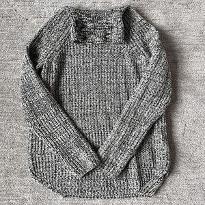 & Other Stories Black & White Chunky Knit Turtleneck Sweater XS